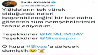 Vali Salih Ayhan yiğidoların kupa sevincine ortak oldu