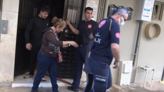 Yangına evde yalnız yakalanan iki kardeş büyük korku yaşadı