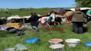 Yangını söndürmek isterken yanmıştı, dehşet anları kameralara yansıdı