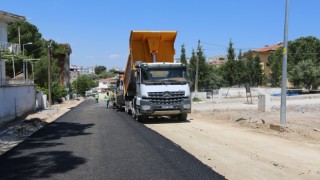 Yatağanda birinci etapta sıcak asfaltlama yapılıyor