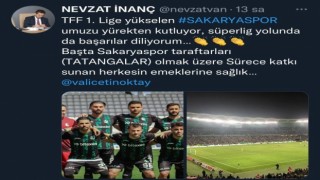 Yeni İl Müdürü İnanç Sakaryasporun şampiyonluğunu kutladı