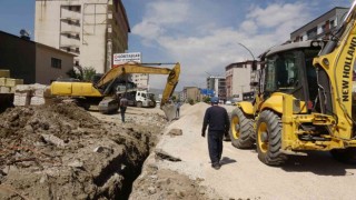 Yüksekovada kaldırım yapım çalışması