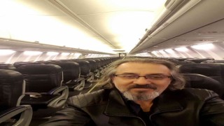 189 kişilik yolcu uçağında tek başına seyahat etti