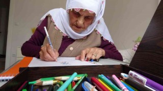 90 yaşından sonra resim yapmaya başladı, 2 yılda 200 resim çizdi
