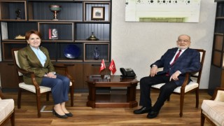 Akşener, Saadet Partisi Genel Başkanı Karamollaoğlunu ziyaret etti