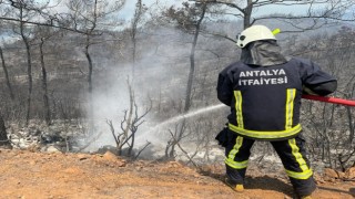 Antalya Büyükşehir İtfaiyesine Marmaris yangınında aktif görev