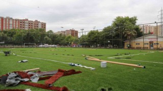 Ataşehirde “Şehit Öğretmen Hüseyin Ağırman Parkı Futbol Sahası” yepyeni bir görünümüne kavuştu