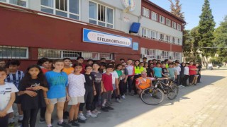 Aydında öğrencilere güvenli bisiklet kullanımı eğitimi