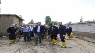 Bakan Kurum, selden etkilenen Haymanada incelemelerde bulundu
