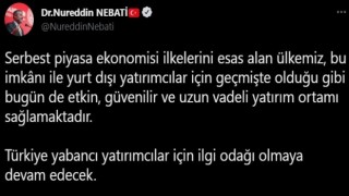 Bakan Nebati, yurt dışı yatırımcılarına yönelik tahsisli swap ile yatırım ortamı sağlanacağını duyurdu