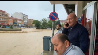 Bakan Soylu Akyurttaki sel bölgesinde incelemelerde bulundu