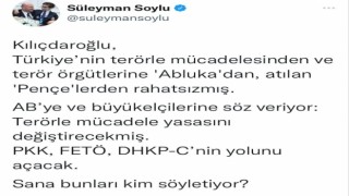 Bakan Soylu: “Kılıçdaroğlu, Türkiyenin terörle mücadelesinden ve terör örgütlerine Ablukadan, atılan Pençelerden rahatsızmış”