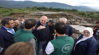 Bakan Soylu, selin vurduğu Düzcede inceleme yaptı