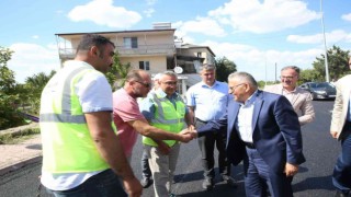 Başkan Büyükkılıç, Hacılar - İncesu bağlantı yolunda incelemelerde bulundu