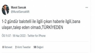 Başkan Sancaktan Balotelli açıklaması