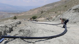 Başpınarda selden zarar gören içme suyu hattı yenileniyor