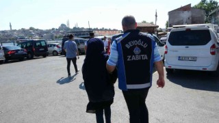Beyoğlunda nefes kesen dilenci operasyonu