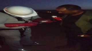 Bitliste elektrik tellerine takılan karga kurtarıldı