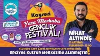 Büyükşehirin hafta sonu gerçekleşecek Gençlik Festivali konserleri Erciyes Kültür Merkezine alındı