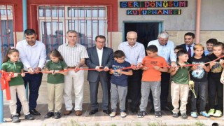 Çan Mehmet Akif Ersoy İlkokulu geri dönüşüm kütüphanesi açıldı