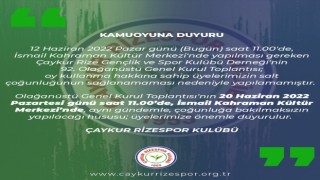 Çaykur Rizesporda Seçimli Olağan Genel Kurul ertelendi