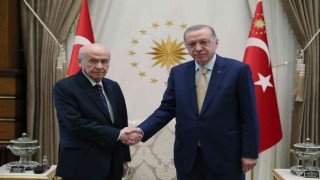 Cumhurbaşkanı Recep Tayyip Erdoğan, Milliyetçi Hareket Partisi Genel Başkanı Devlet Bahçeli ile Cumhurbaşkanlığı Külliyeside bir araya geldi.
