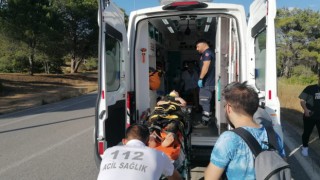 Denizden dönen iki kızkardeş motosikletin devrilmesi sonucu hastanelik oldu