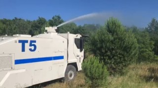 Denizlinin TOMAsı Marmaristeki yangına müdahale ediyor