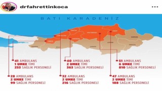 Düzcede 41 ambulansla afete hazır