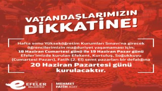 Efelerden YKS için semt pazarı düzenlemesi