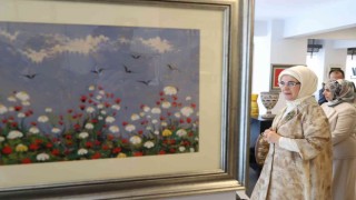 Emine Erdoğan, tarihi Ankara Kalesinde açılan Ekolojik Sanat sergisini ziyaret etti