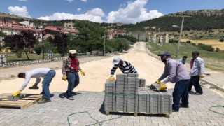 Esentepe TOKİde kilitli parke çalışması