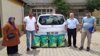 Gölbaşı ilçesinde üreticilere gübre ve tohum dağıtımı yapıldı