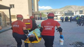 Hakkari Devlet Hastanesinde yangın tatbikatı