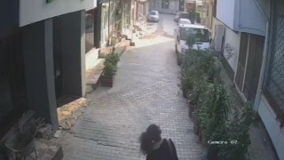 Hatayda ölü bulunan kadının düştüğü anlar kamerada