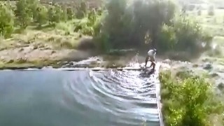 Havuza düşen ineği vatandaş kurtardı
