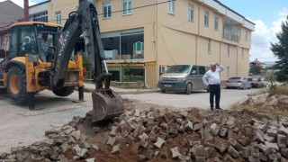 Hisarcık Belediyesinden zemin hazırlama ve temizlik çalışması