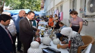 Honazda hayat boyu öğrenme kursiyerlerinin eserleri görücüye çıktı