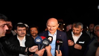 İçişleri Bakanı Soylu sel bölgesinde incelemelerde bulundu