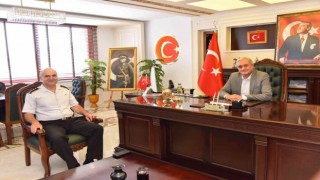 İl Jandarma Komutanı Sandaldan Başkan Bakkalcıoğluna ziyaret