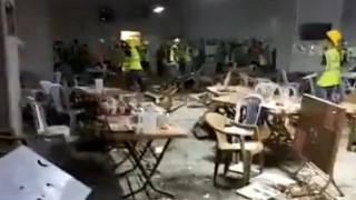 İşçiler yemekhaneyi dağıttı