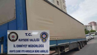 İstanbulda çalınan 500 bin TLlik römork Kayseride bulundu