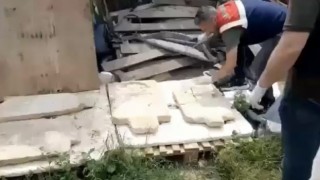 İzinsiz kazı yapan kişi kendisine ait çay ocağında yakalandı