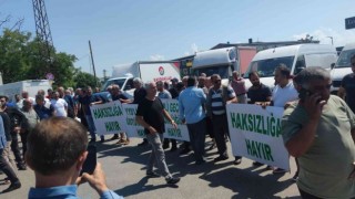 Kapıkulede tır şoförlerinden eylem