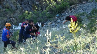Kayalıklardan düşen kişiyi AFAD ekipleri kurtardı