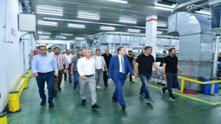 Kaymakam Uğurlu ile Başkan Çınar, organize sanayi bölgesindeki fabrikaları ziyaret etti