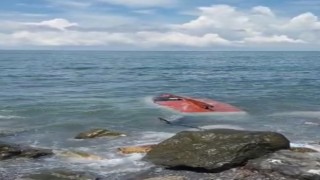 Kilimli sahilinde batık tekne bulundu