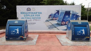 Kirazpınarda çöpler yer altına iniyor