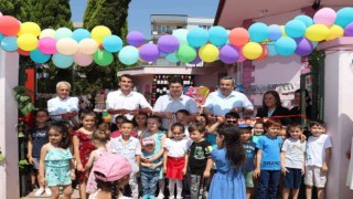 Kırkağaçta minik öğrenciler el işlerini sergilediler