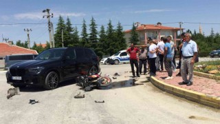 Konyada cip ile motosiklet çarpıştı: 2 ağır yaralı